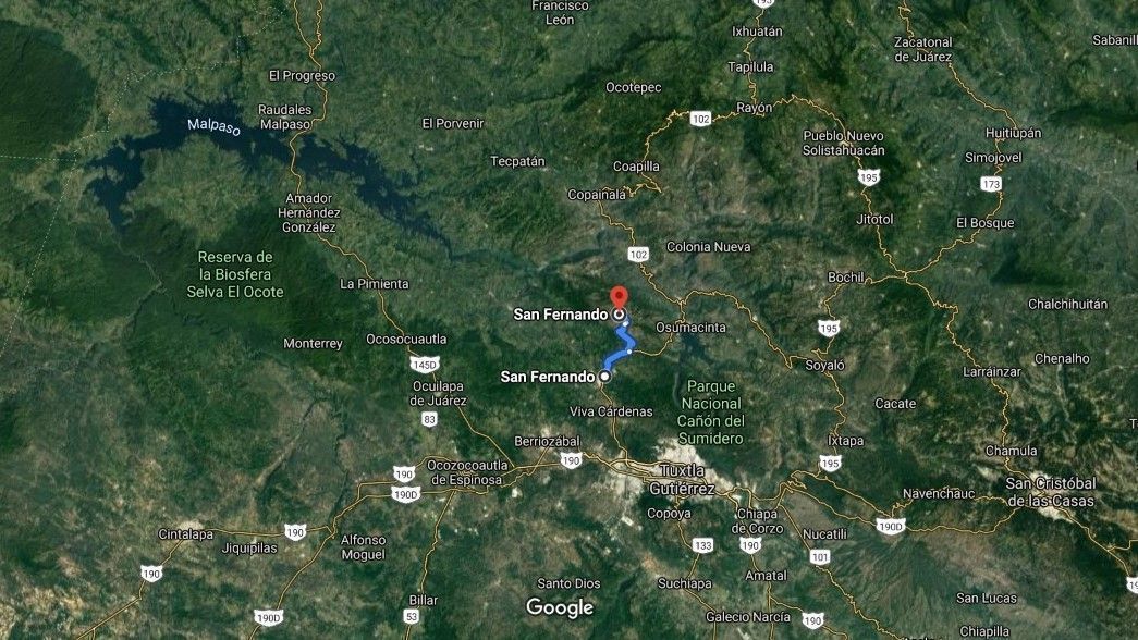 331.6 Has. EN VENTA, RANCHO "SOLO DIOS" EN SAN FERNANDO, CHIAPAS.