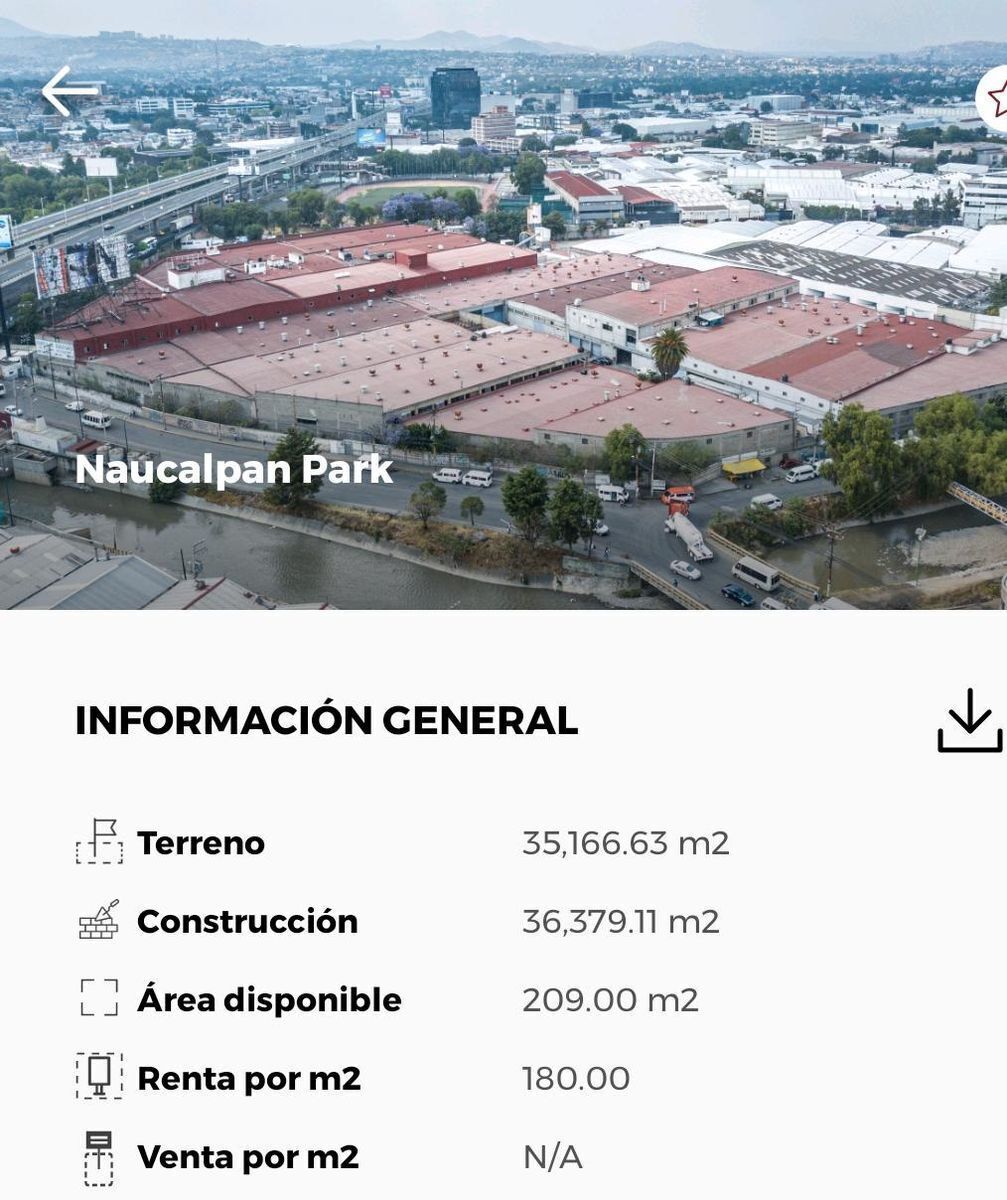 RENTA DE BODEGA EN NAUCALPAN PARK