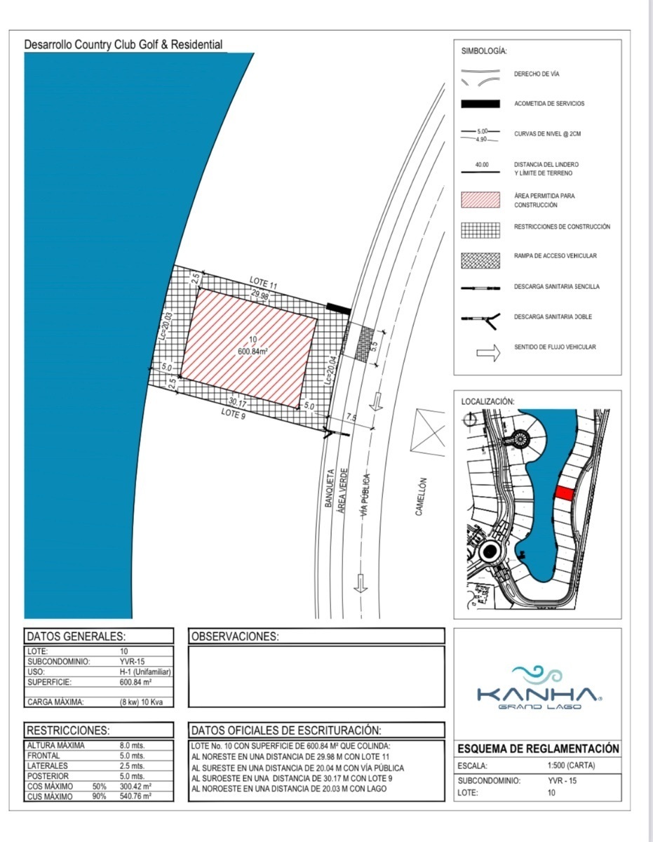 Terreno en venta en Kanha Country Club