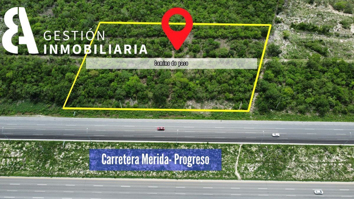 TERRENO EN VENTA SOBRE CARRETERA MÉRIDA-PROGRESO. CTV162.