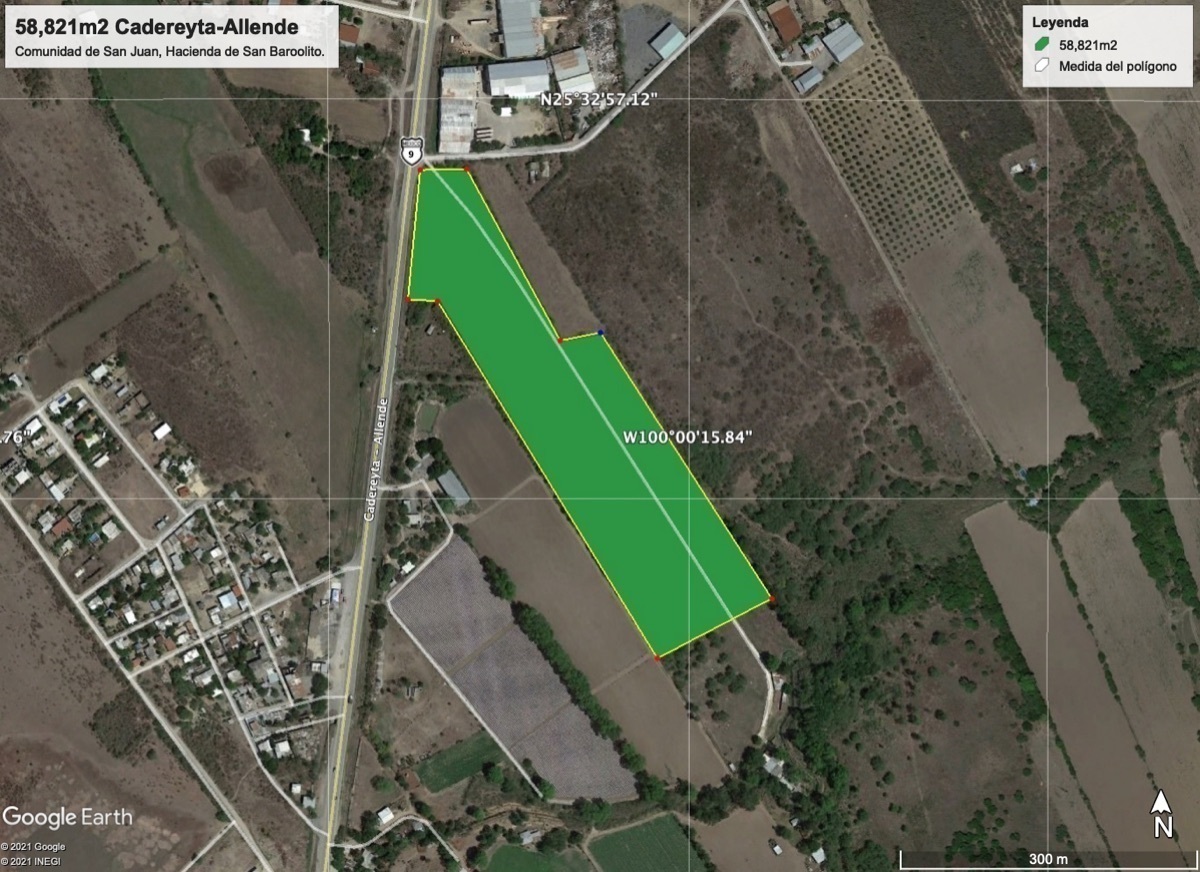 Terreno industrial en venta, frente a carretera Allende-Cadereyta